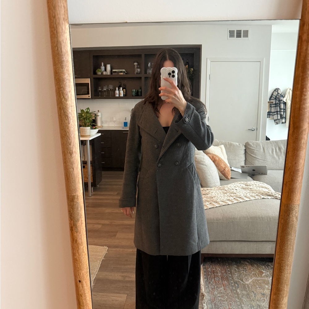 BCBG Gray Peacoat